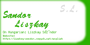 sandor liszkay business card